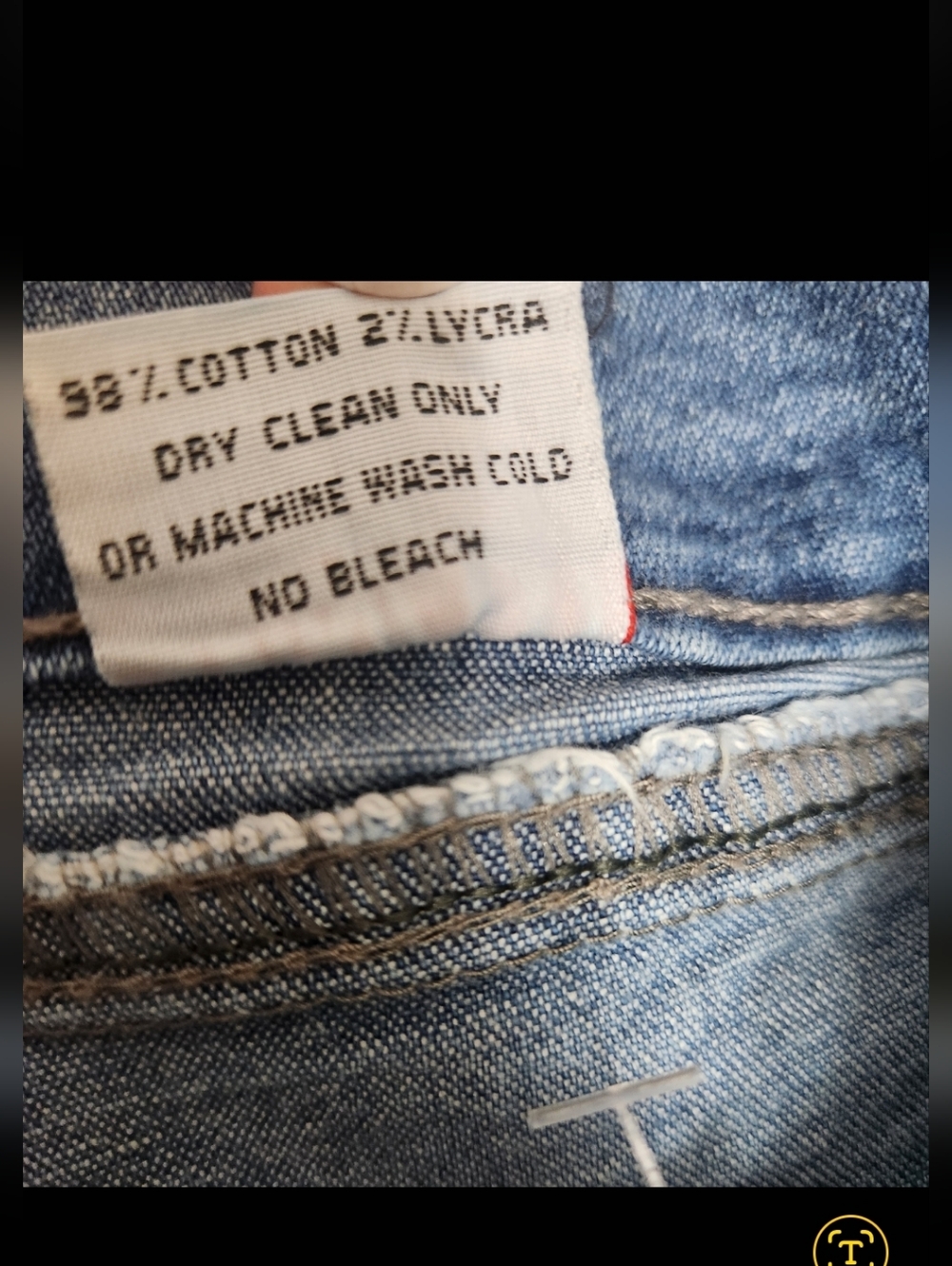 Vtg 90s Y2K Minelli Flare Stretch Jeans W/ THONG 11 Low Rise Blue Retro-RARE - Picture 13 of 16